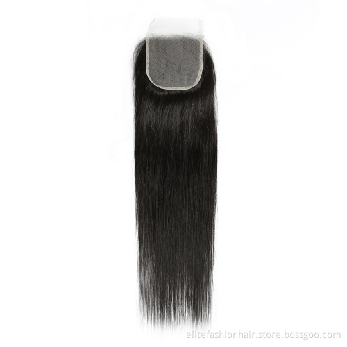 4x4 13x4 Lace Frontal Closure Brazilian Human Hair Unprocessed Raw Virgin Hair Transparent Lace Closure Straight